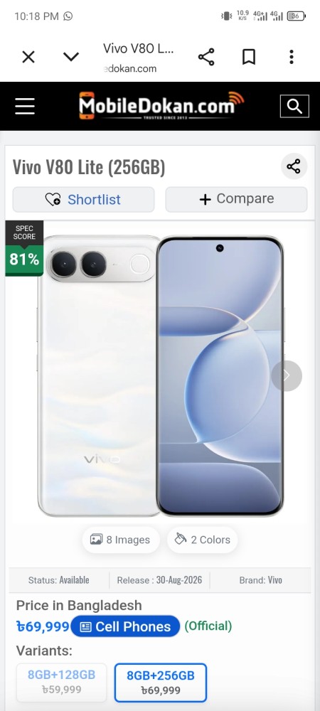 Vivo V80 Lite